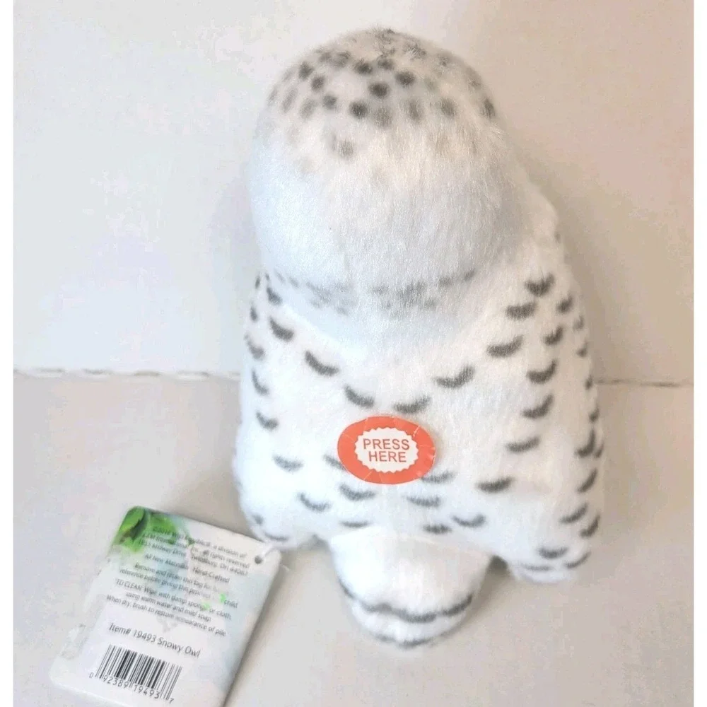 Wild Republic Audubon Birds Snowy Owl Plush Real Bird Call Sound Cornell Lab 6in